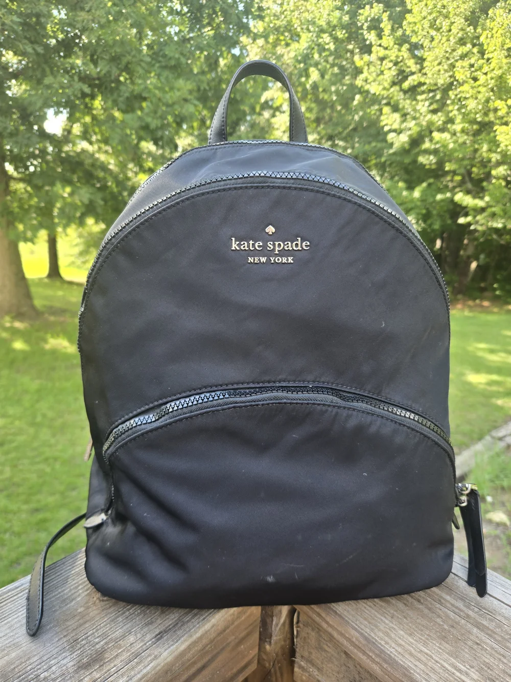 kate spade New York Black Nylon Small Backpack